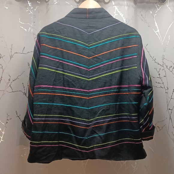Jacket Christopher & Banks xl black with colors - Picture 2 of 6
